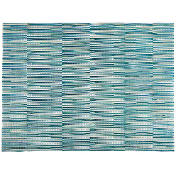 H. Risch, Inc. GA7002 16" x 12" Aqua Woven Vinyl Rectangle Placemat 12/Pack