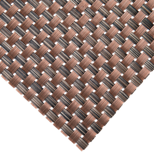 H. Risch, Inc. GA2002 16" x 12" Bronze / Brown Woven Vinyl Rectangle