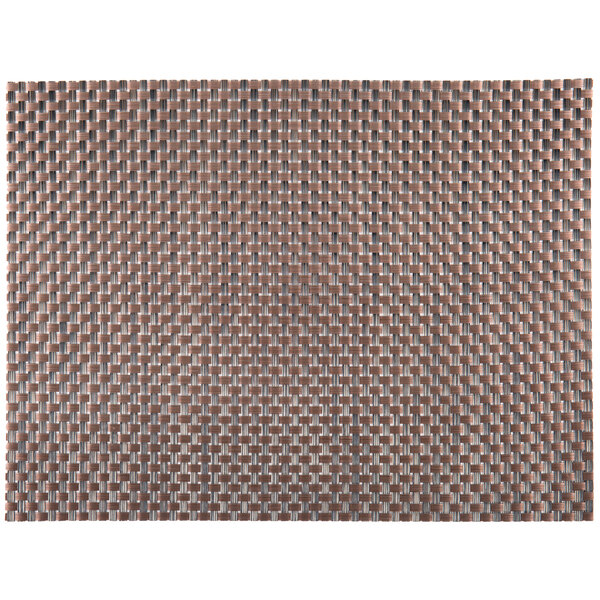 H. Risch, Inc. GA2002 16" x 12" Bronze / Brown Woven Vinyl Rectangle