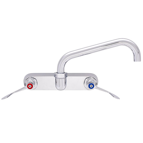 Fisher 51160 Wall Mounted Stainless Steel Faucet with 8" Centers, 14" Swing Nozzle, 37 GPM Flow