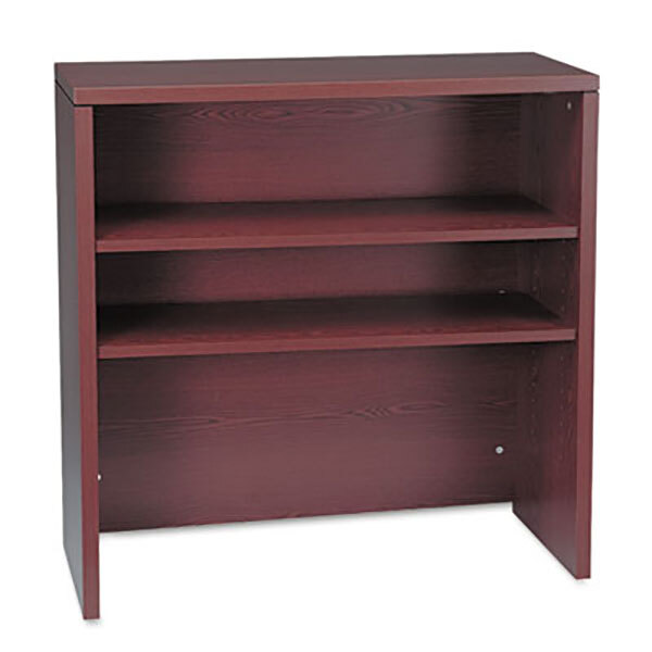 HON 105292NN 10500 Series Mahogany 2 Shelf Wood Bookcase Hutch 36" x