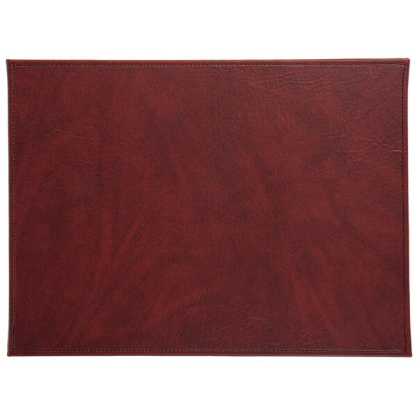 H. Risch, Inc. TABLEMAT15X11WINE 15" x 11" Customizable Wine Hardboard / Faux Leather Rectangle