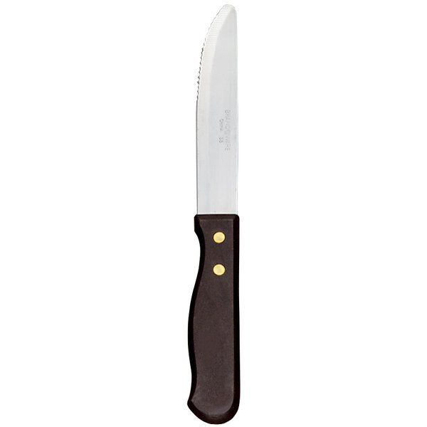 Libbey 201 2492 Beef Baron 10" Stainless Steel Steak Knife with Black