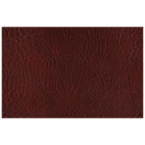 A white customizable hardboard and faux leather rectangle placemat with a wine pattern.