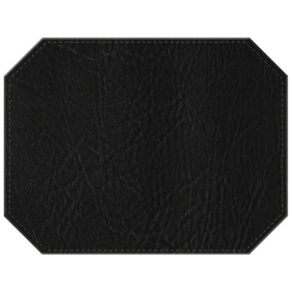 H. Risch, Inc. TABLEMATOCT17X13BLACK 17" x 13" Customizable Black