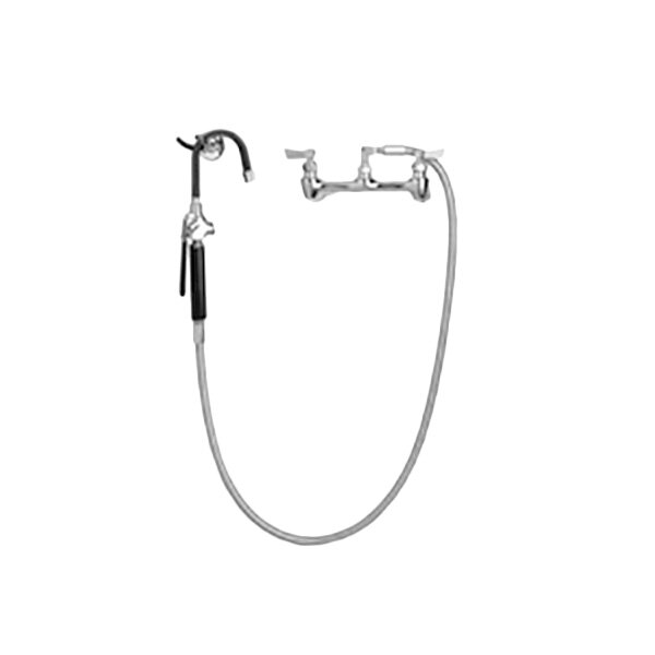 Fisher 2250 Wall Mounted Hose Pot Filler with 8" Centers, 60" Hose, and