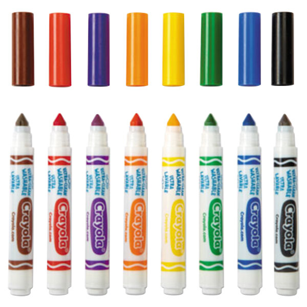 Crayola 587808 UltraClean Assorted 8Count Broad Point Washable Markers