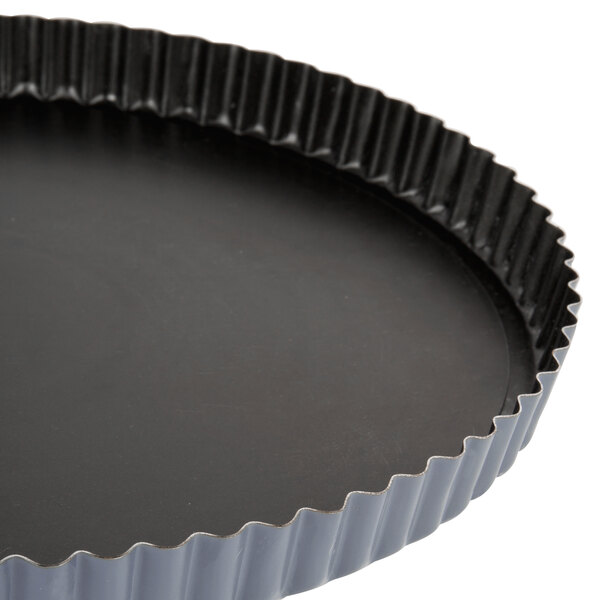 Matfer Bourgeat 332228 Exopan Steel 11 3/4" x 1" Fluted NonStick Tart