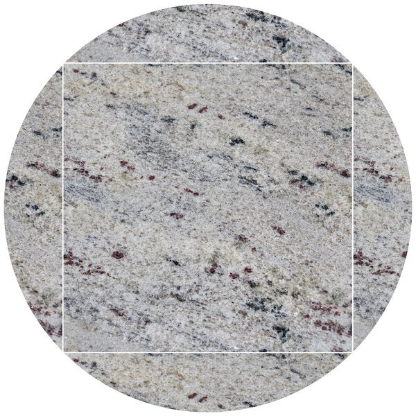 Art Marble Furniture G208 51" Round / 36" x 36" Kashmir White Drop Leaf Granite Tabletop