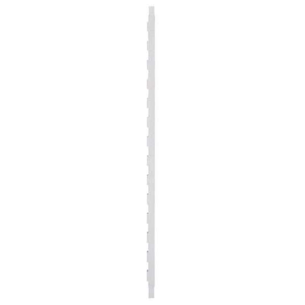 A white rectangular mobile post with holes.