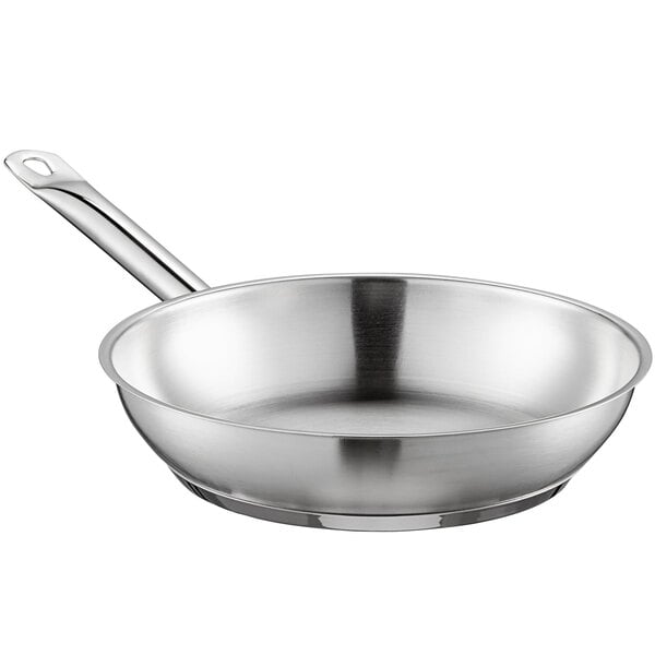 Vigor SS1 Series 12 Stainless Steel Fry Pan with Aluminum-Clad Bottom and  Helper Handle