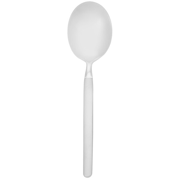 A Walco stainless steel bouillon spoon with a frosted handle.