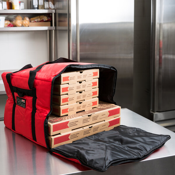 Rubbermaid FG9F3900RED ProServe Large Red Insulated Nylon Delivery