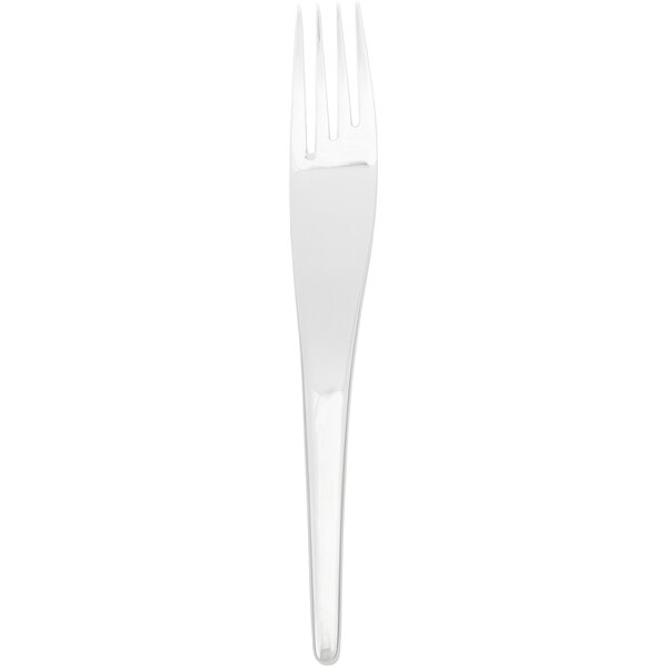 A close up of a Walco Joreen stainless steel dinner fork with a white background.