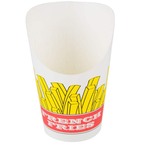 White Concession Snack Carnival Paper Scoop Cup 1000 Case Medium 5.5 oz 