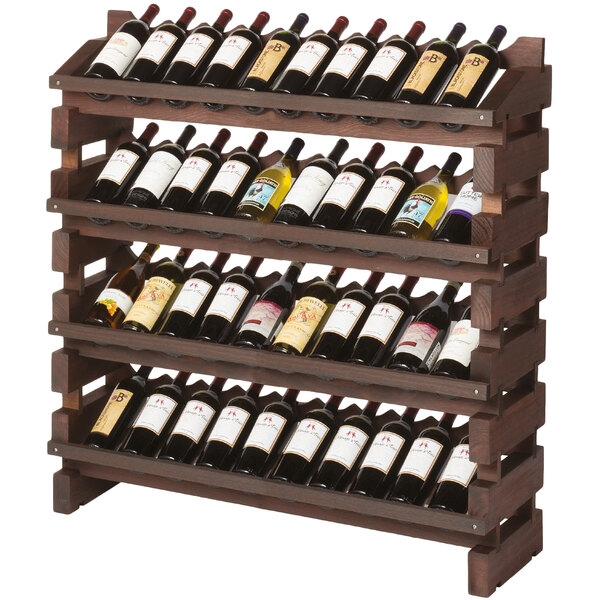 Franmara FD40-S Modularack Pro Full Display 40 Bottle Stained Wooden Modular Wine Rack