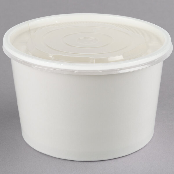 Choice Paper 250 8oz Soup/Hot Food Cups With Lids 