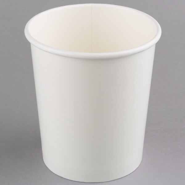 Choice 32 oz. White Double Poly-Coated Paper Food Cup - 500/Case