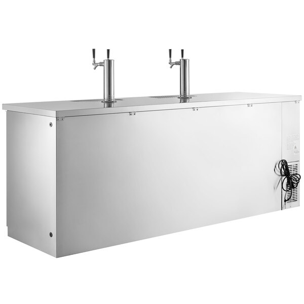 Avantco UDD4HCS Stainless Steel Kegerator / Beer Dispenser with (2