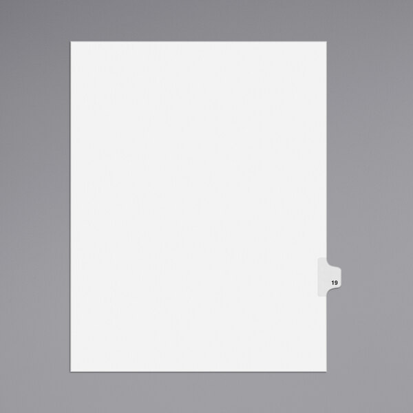 Avery® Individual Legal Exhibit #19 Side Tab Divider - 25/Pack
