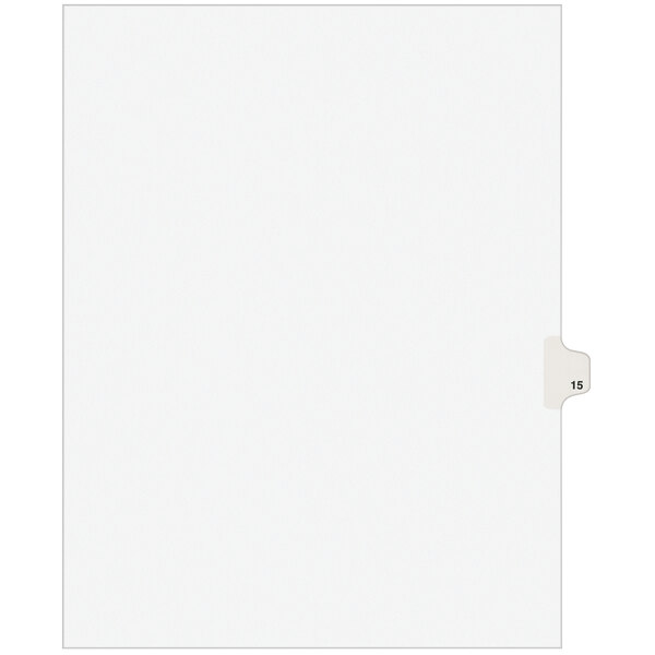 Avery® 11925 Individual Legal Exhibit #15 Side Tab Divider - 25/Pack