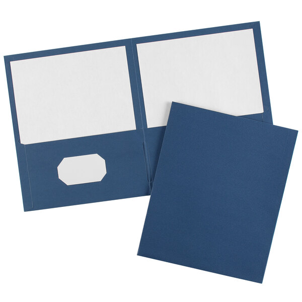 Avery® Letter Size 2Pocket Dark Blue Paper Folder 25/Box