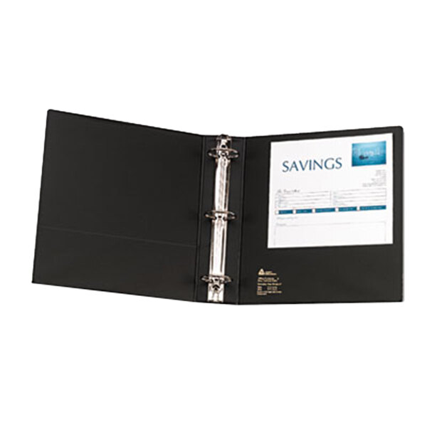 Avery® 5730 Black Economy View Binder with 2" Round Rings