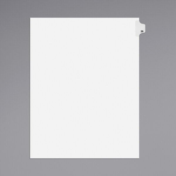 Avery® Individual Legal Exhibit #26 Side Tab Divider - 25/Pack