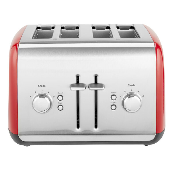 KitchenAid KMT4115ER Empire Red Four Slice Toaster with Manual Lift