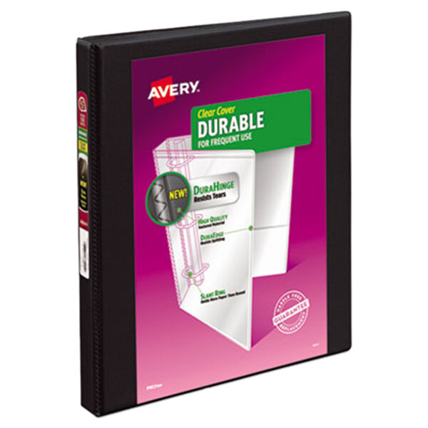Avery® 17001 Black Durable View Binder with 1/2" Slant Rings