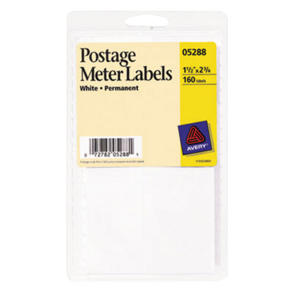 Avery® 5288 1 1/2" x 2 3/4" White Rectangular Postage Meter Labels - 160/Pack