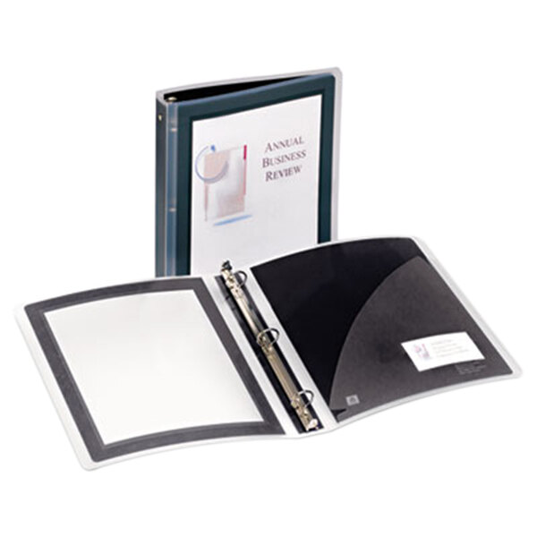 Avery® 17637 Black Flexi-View Binder With 1 1/2" Round Rings