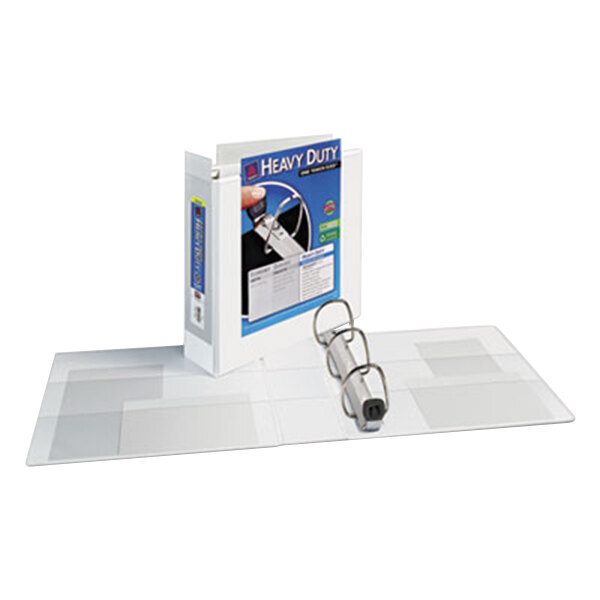 Avery® 1321 White Heavy-Duty View Binder with 3" Locking One Touch EZD Rings and Extra-Wide Covers
