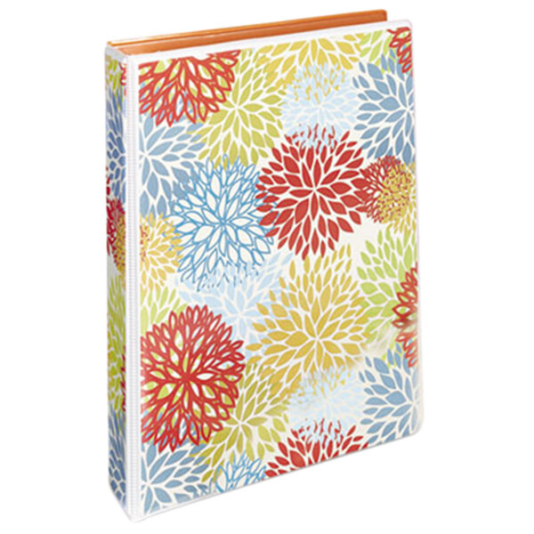 Avery® 18447 Floral/Orange Mini Durable Non-View Style Binder with 1" Round Rings