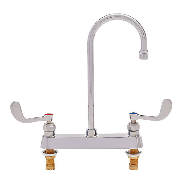 Fisher 73430 Deck Mounted Faucet with 8" Centers, 12" Rigid Gooseneck