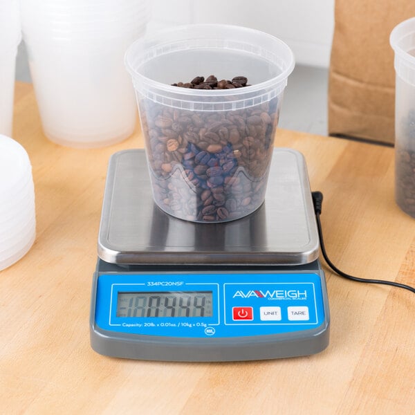 AvaWeigh PC20 20 lb. Compact Digital Portion Control Scale