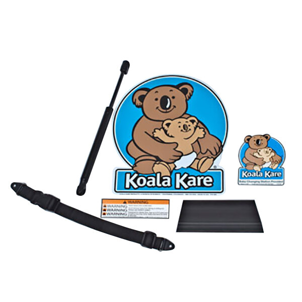 A black Koala Kare changing station table refresh kit on a table.