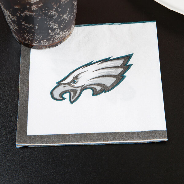 Creative Converting 659524 Philadelphia Eagles 2Ply Beverage Napkin