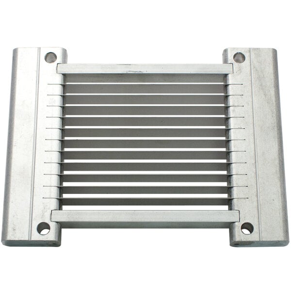 A metal plate with many metal strips, the Nemco 55868-1 Replacement Blade Assembly.