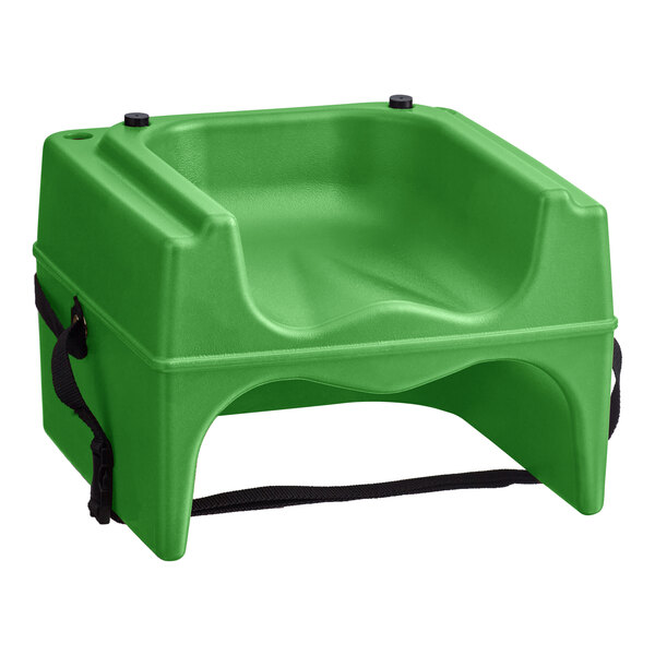 Lancaster Table & Seating Green Plastic Dual Height Booster Seat with Chair Strap