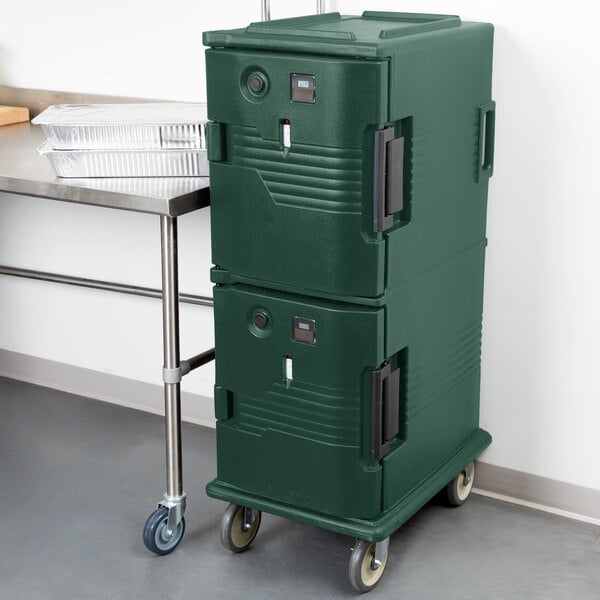 Cambro UPCH800192 Ultra Camcart® Granite Green Electric Hot Food Holding Cabinet in Fahrenheit - 110V