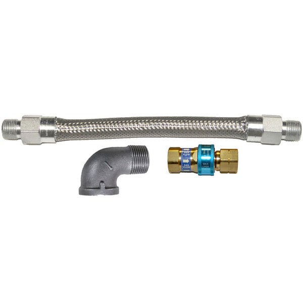 Dormont 1675BQ36 36" Stainless Steel Moveable Foodservice Gas Connector with SnapFast® - 3/4" Diameter