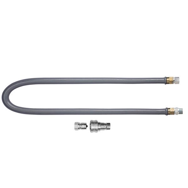 Dormont W25BP2Q60 60" Coated Water Connector Hose with 2-Way Disconnect - 1/4" Diameter