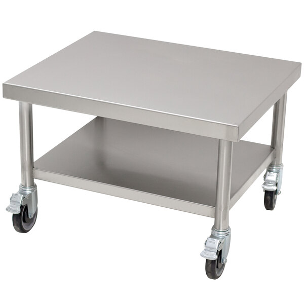 Advance Tabco MTSS250C 25" x 30" Stainless Steel Mobile Mixer Table