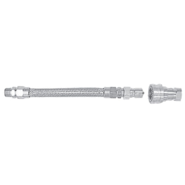 Dormont W37B2Q60 60" Stainless Steel Water Connector Hose with 2-Way Disconnect - 3/8" Diameter