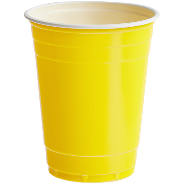Choice 16 oz. Yellow Plastic Cup 1000/Case
