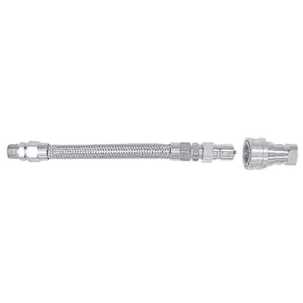 Dormont W25B2Q48 48" Stainless Steel Water Connector Hose with 2-Way Disconnect - 1/4" Diameter