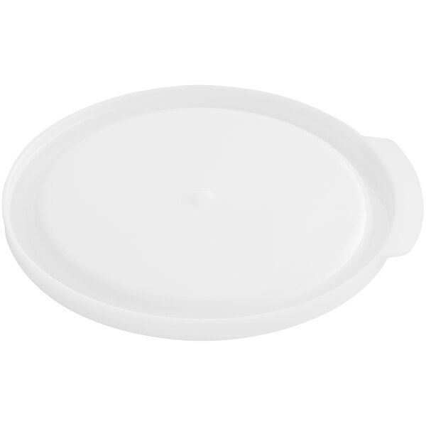 Choice 1 Qt. White Round Polypropylene Food Storage Container Lid