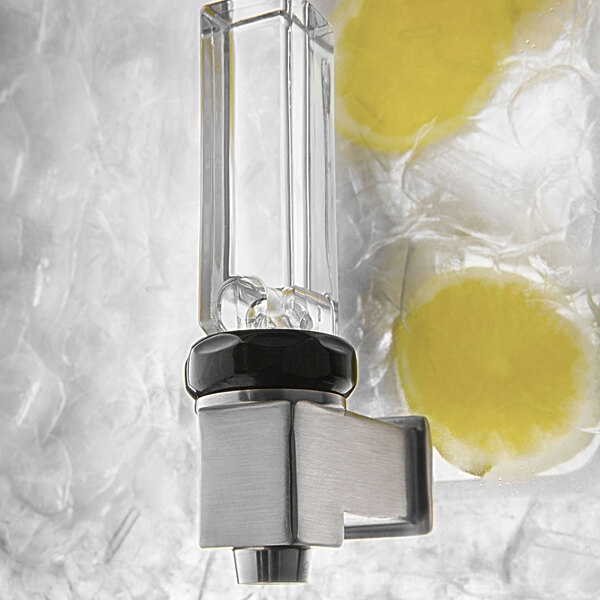 Rosseto LD156 5 Gallon Black Acrylic Beverage Dispenser with Infusion