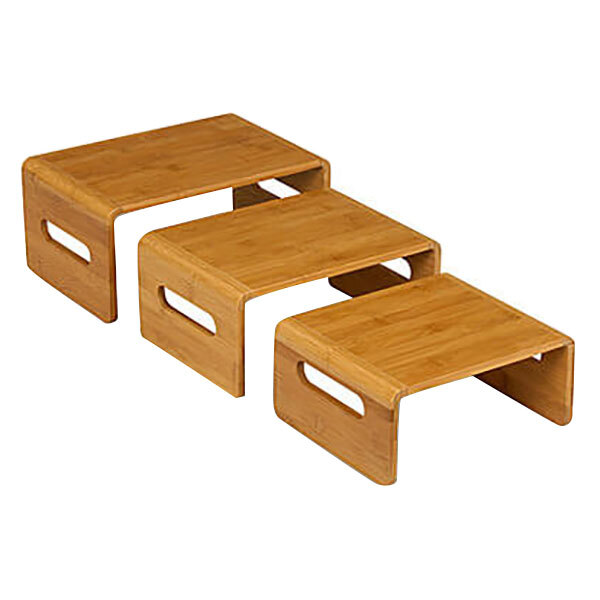 Rosseto SB101 Natural Bamboo Nesting Riser Set